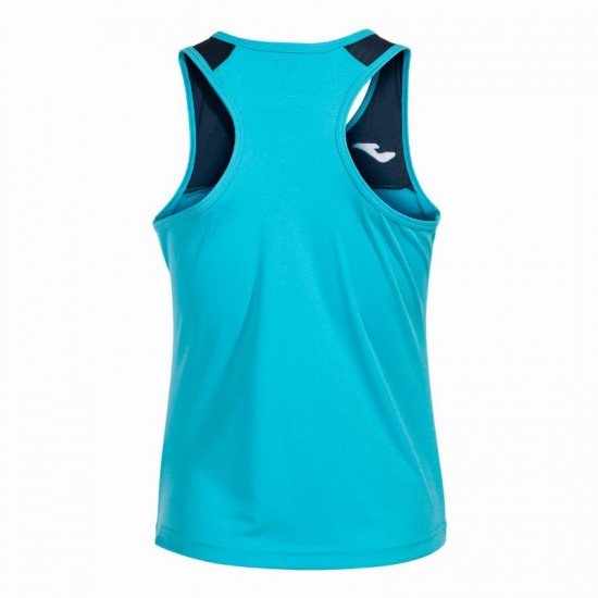 Camiseta Feminina Joma Montreal Turquesa Fluor Marinho