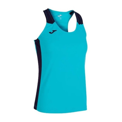 Camiseta Feminina Joma Record II Turquesa Azul-Marine