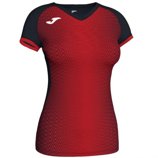 Joma Supernova Camiseta Preta Mulher Vermelha