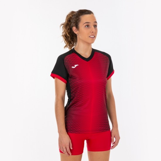 Joma Supernova Camiseta Preta Mulher Vermelha