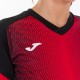 Camiseta Joma Supernova Negro Rojo Mujer