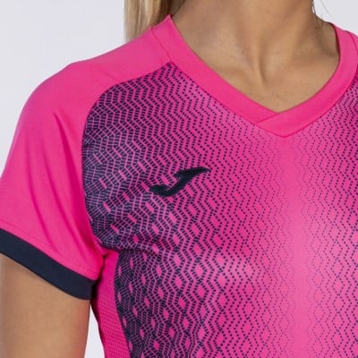 Camiseta Joma Supernova Rosa Fluor Marino Mujer