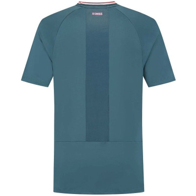 Camiseta Kswiss Hypercourt Mesh Crew 4 Verde Petroleo