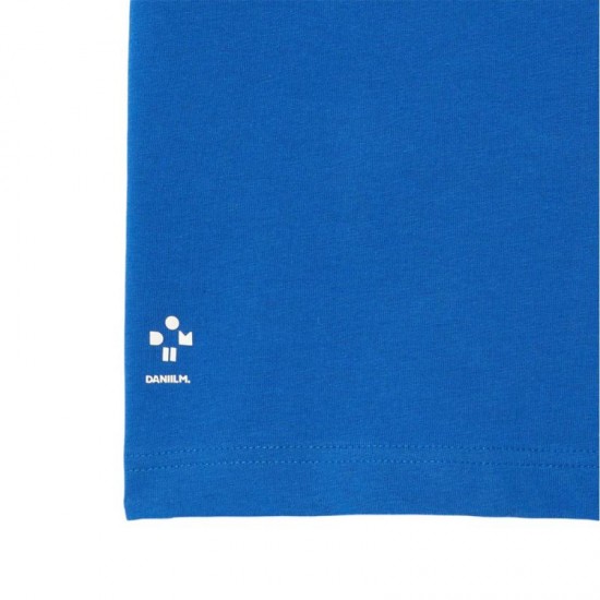 Camiseta Lacoste Daniil Medvedev Azul Blanco