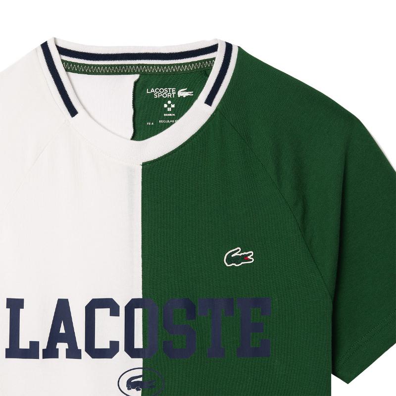 T-Shirt Lacoste Daniil Medvedev Branco Verde