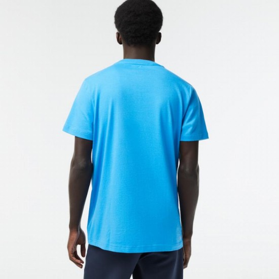 T-shirt Lacoste Sport Algodon Ecologico Blu