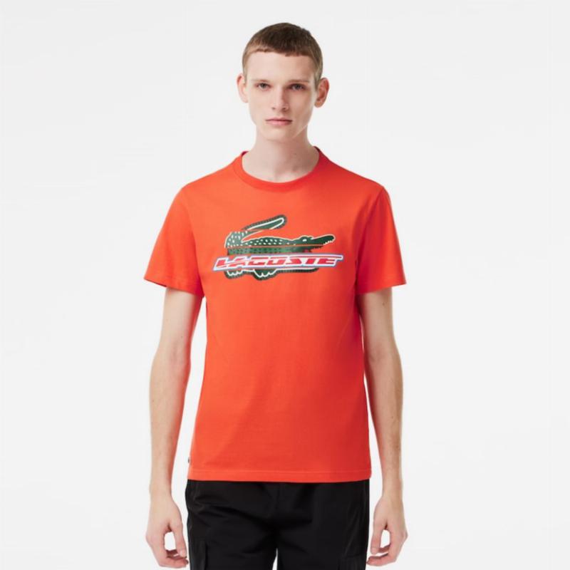 T-Shirt Lacoste Sport Algodon Ecologico Orange