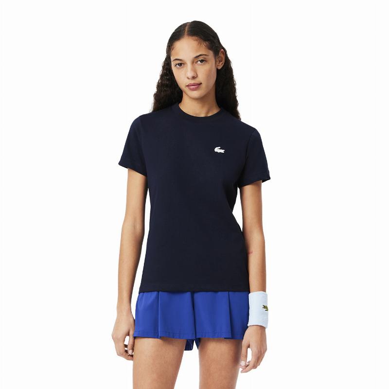 Camiseta Feminina Lacoste Sport Azul Marinho