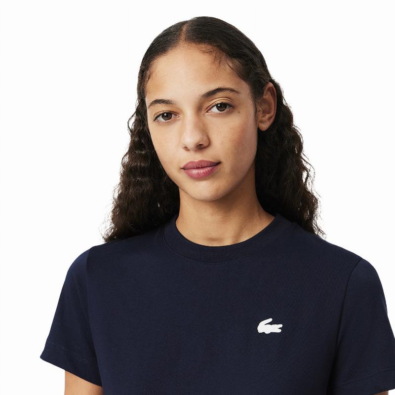 Camiseta Feminina Lacoste Sport Azul Marinho