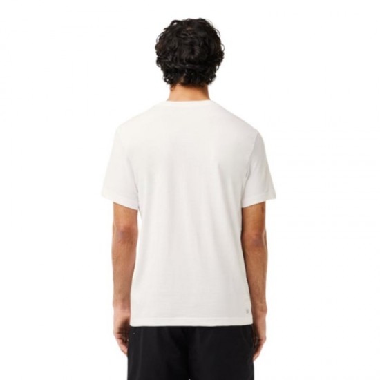 Camiseta Lacoste Sport Blanco Negro