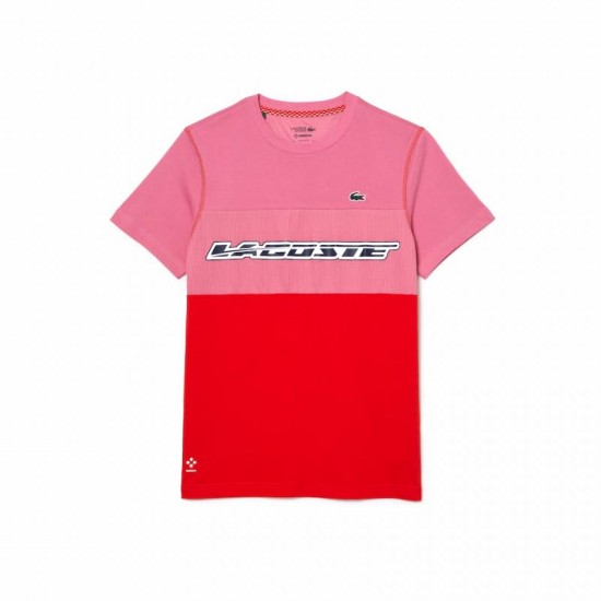 Lacoste t shirt clearance rouge