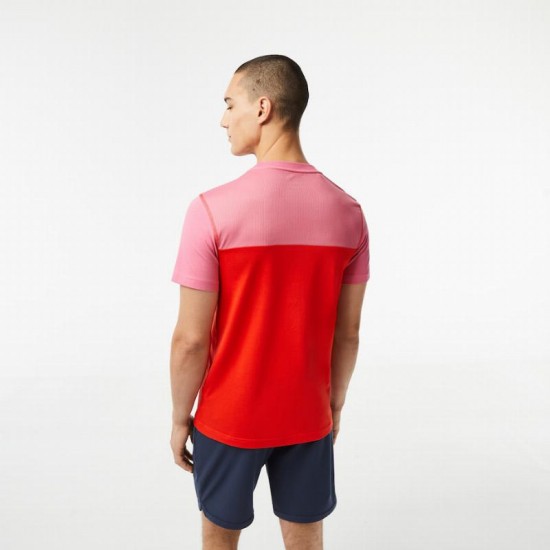 Lacoste Sport Medvedev Rosso T-shirt Rosa