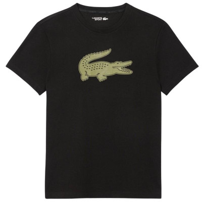 Camiseta Lacoste Sport Preta Caqui