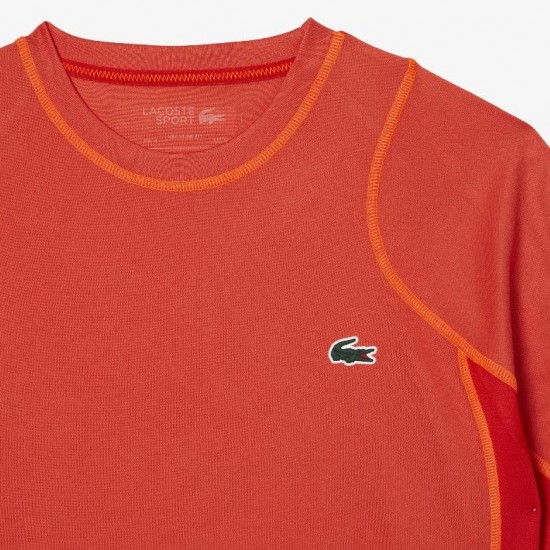 Camiseta Lacoste Sport Pique Naranja