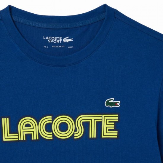 Camiseta de malha Lacoste Sport Navy Blue Yellow