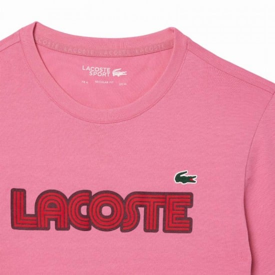 Lacoste Sport T-shirt Burgundy pink knit