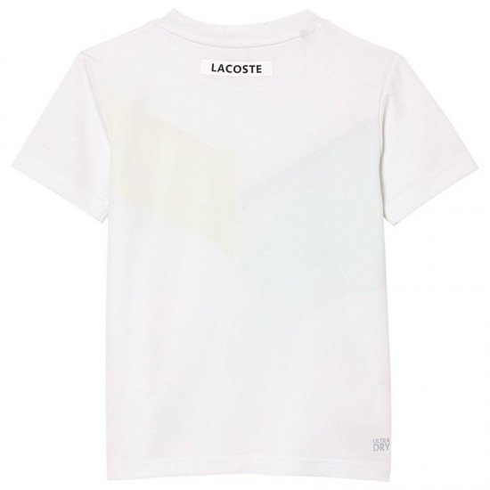 Lacoste Sport Regular Fit T-Shirt Sans Coutures Blanc Vert