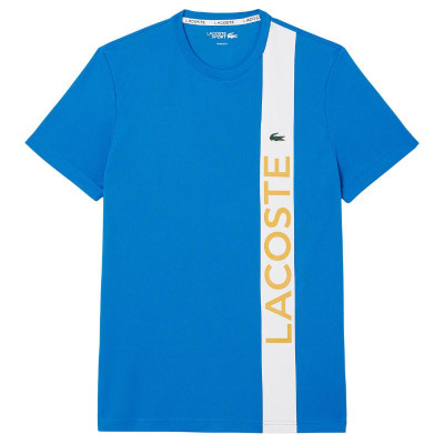 Camiseta Lacoste Sport Ultra Dry Azul Branco