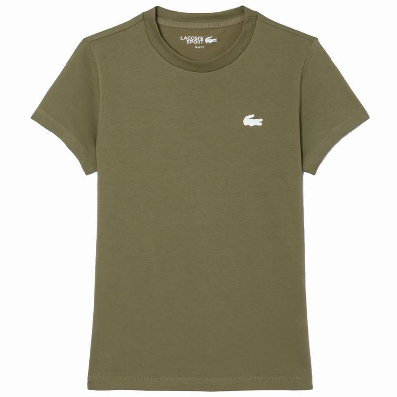 Camiseta Feminina Lacoste Sport Green Khaki