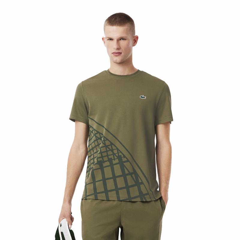 Camiseta Lacoste Tenis Ultra Dry Verde Kaki