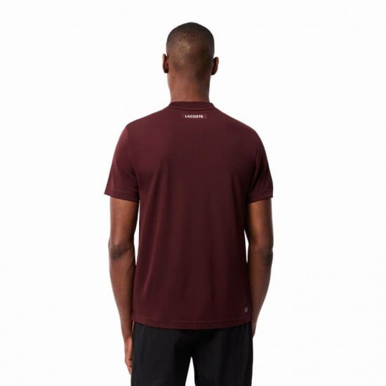 Camiseta Lacoste Ultra Dry Pique Burdeos