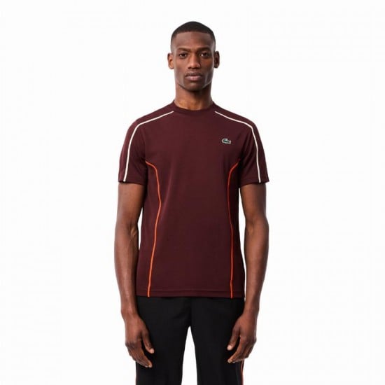 Camiseta Lacoste Ultra Dry Pique Borgonha