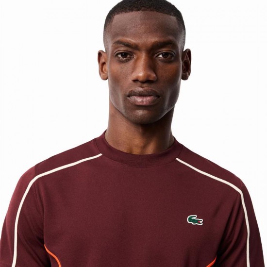 Lacoste Ultra Dry Pique Burgundy T-Shirt