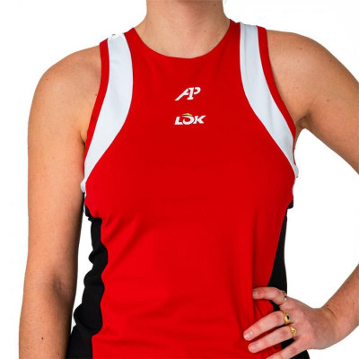 T-shirt femme Lok A1 Padel Elk Blanc Noir