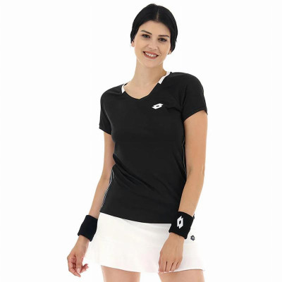 Camiseta Feminina Lotto Squadra II Preto Branco