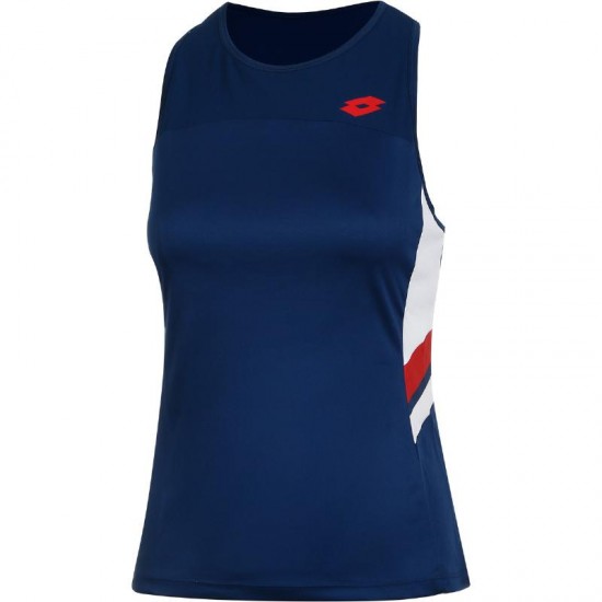 Camiseta Lotto Squadra III Azul Vermelho Mulheres