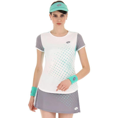 Camiseta Feminina Lotto Top IV Branco Verde