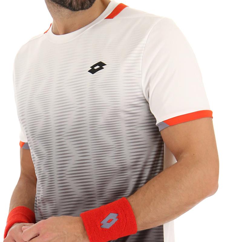 Camiseta Lotto Top IV Preto Brilhante Branco