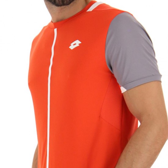 Camiseta Lotto Top IV Rojo Amapola Gris Plata