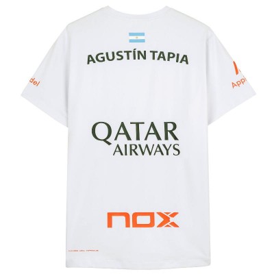 Nox Agustin Tapia patrocina camiseta branca AT10 2024