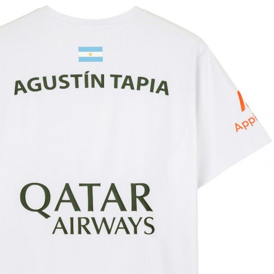 Nox Agustin Tapia Sponsors AT10 White T-Shirt 2024