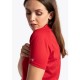 Osaka Manches T-shirt Rouge Femmes