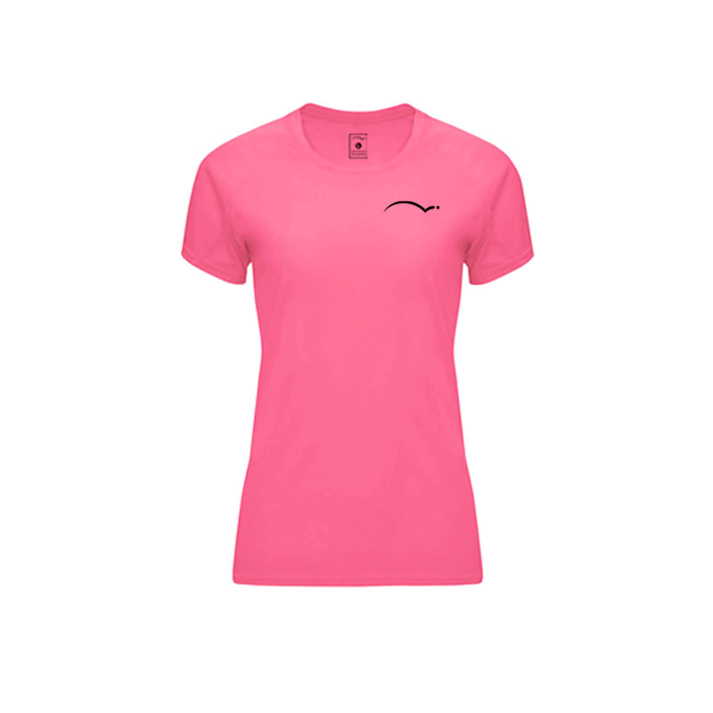 Camiseta PadelPoint Tournoi Rosa Fluor Mujer