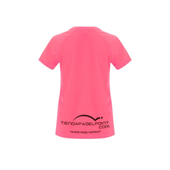 Camiseta PadelPoint Tournoi Rosa Fluor Mujer