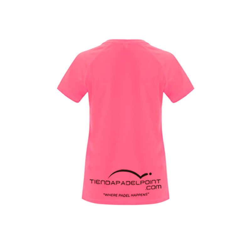 Camiseta PadelPoint Tournoi Rosa Fluor Mujer