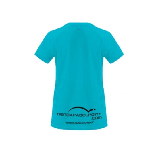 T-shirt de tournoi PadelPoint turquoise pour femme