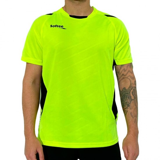 T-shirt Softee Play Jaune Fluor Noir