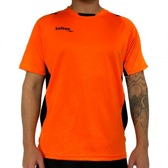 Camiseta Softee Play Naranja Negro