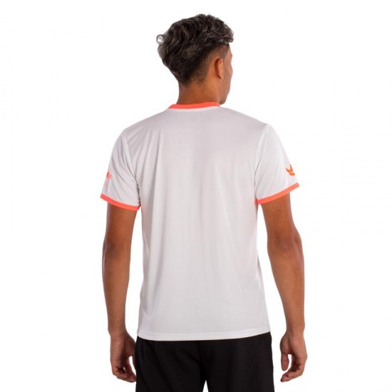 T-shirt Softee Tipex blanc corail fluor
