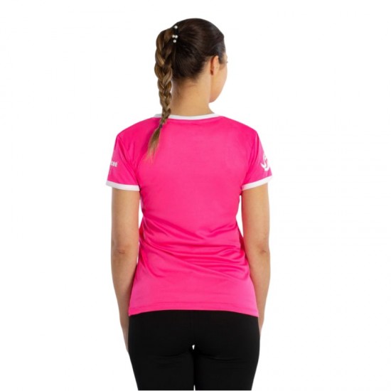 Camiseta Feminina Softee Tipex Fuchsia Fluor Branca