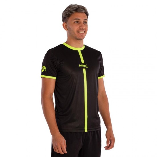 T-shirt Softee Tipex Noir Jaune Fluor