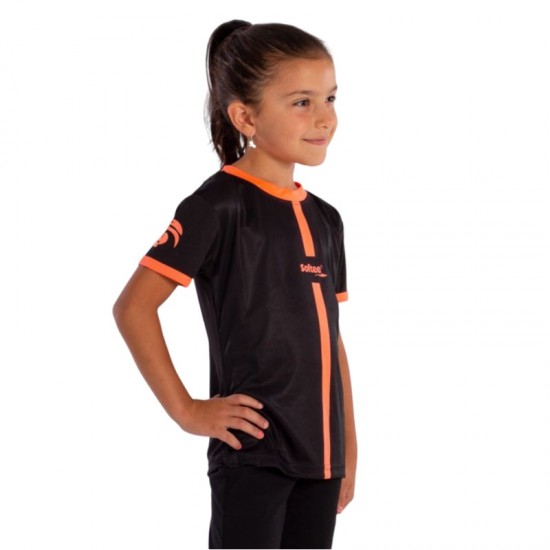 Camiseta Softee Tipex Negro Coral Fluor Junior