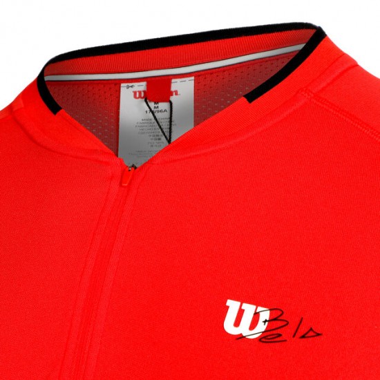 Wilson Bela Seamless Ziphnly 2.0 T-Shirt Vermelha