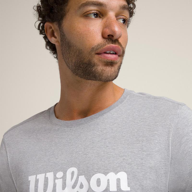 Wilson T-shirt Grafica Cinzento Branco