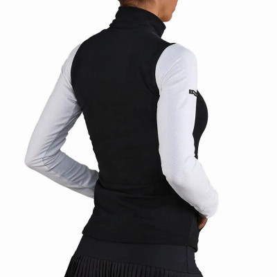 Colete com Zíper Sem Fim Preto