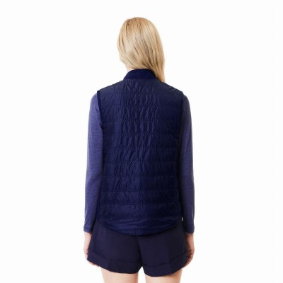 Lacoste Slim Fit Navy Blue White Women''s Vest